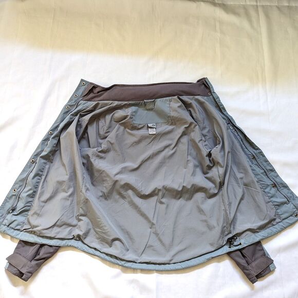 Champion Womens Medium Gray Hooded Nylon Jacket Wind Water Resistant Lined - Picture 6 of 12